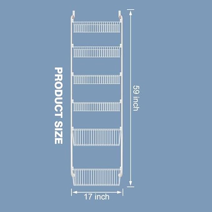 rayihni OVER DOOR HANGING ORGANIZER STORAGE,BATHROOM BABY NURSERY ORGANIZER PERSPECTIVE WINDOW WALL MOUNT RACK FOR CLOTHES TOYS SUNDRIES (2 LARGE&4 SMALL, WHITE) - Image 3